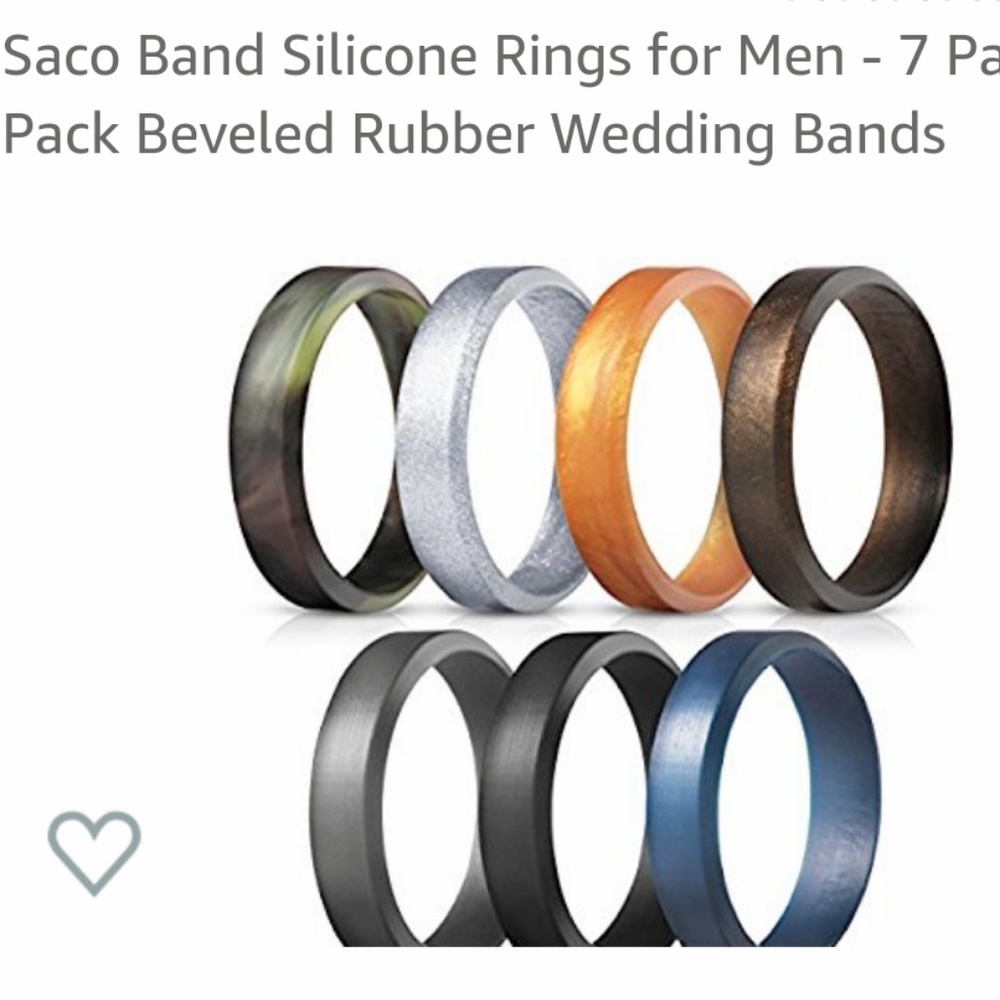 Saco Band Silicone Rings 7 in Pack size 10